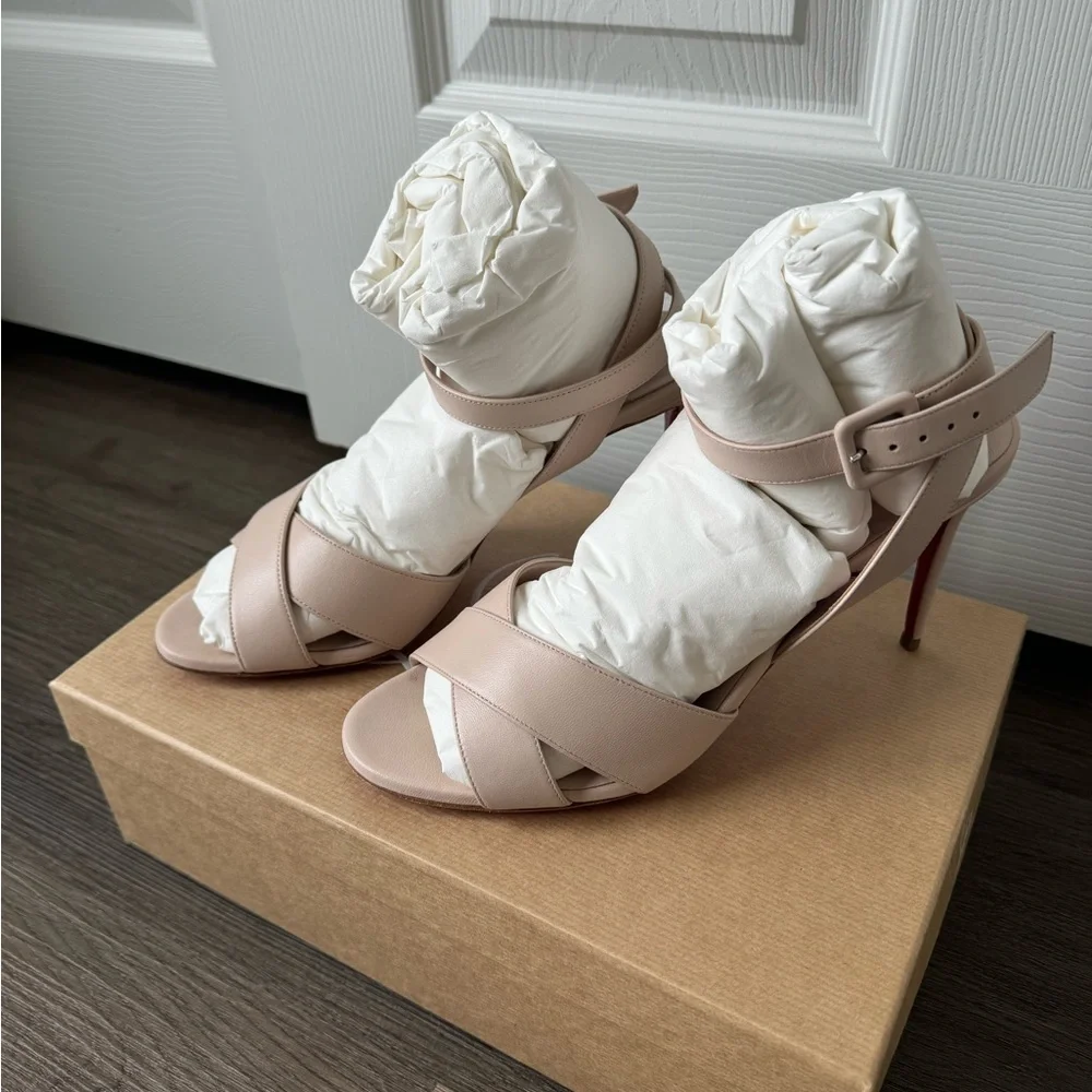 Christian Louboutin Mariza 85 Leather Sandals - Picture 7 of 12
